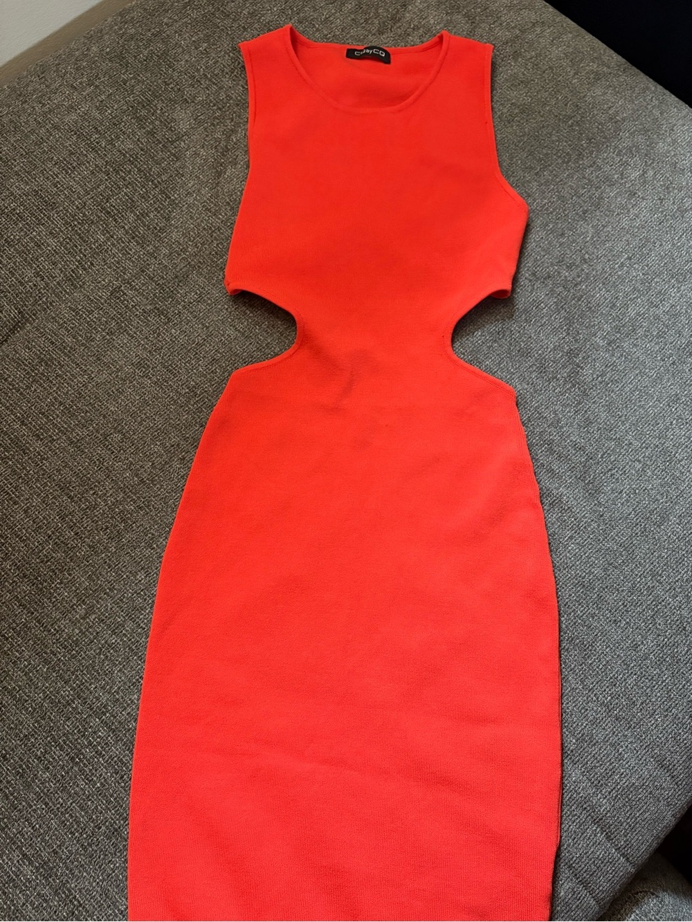 Cupshe Coral-Red Cutout Backless Bodycon Dress